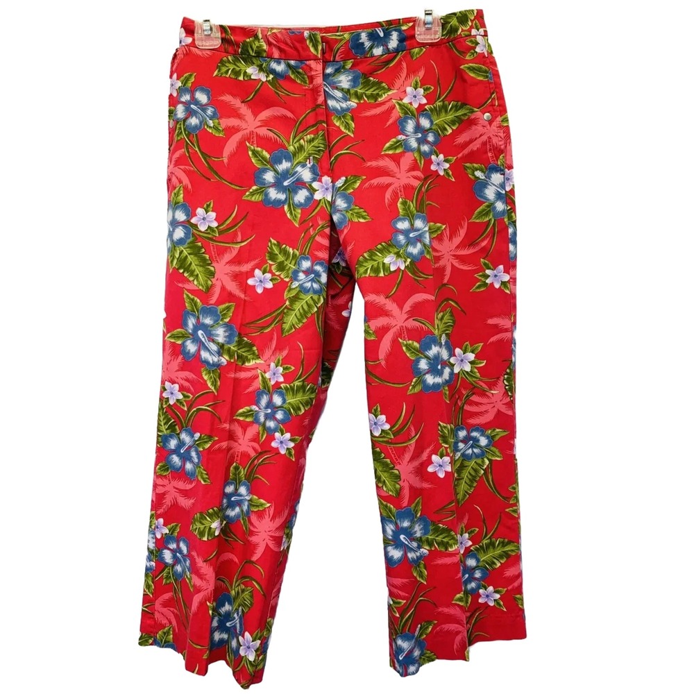 Tommy Bahama Capris Womens Sz 6 28x23 Stretch Tropical Hawaiian Floral  (R27)